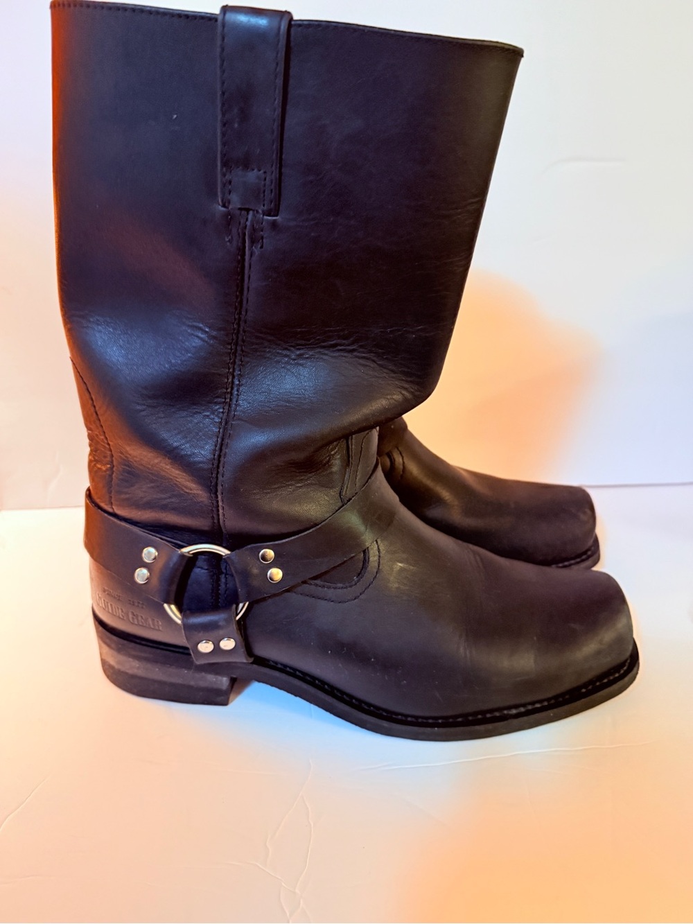 Guide Gear Men’s Harness Motorcycle Leather Western Boots size 14 Like New